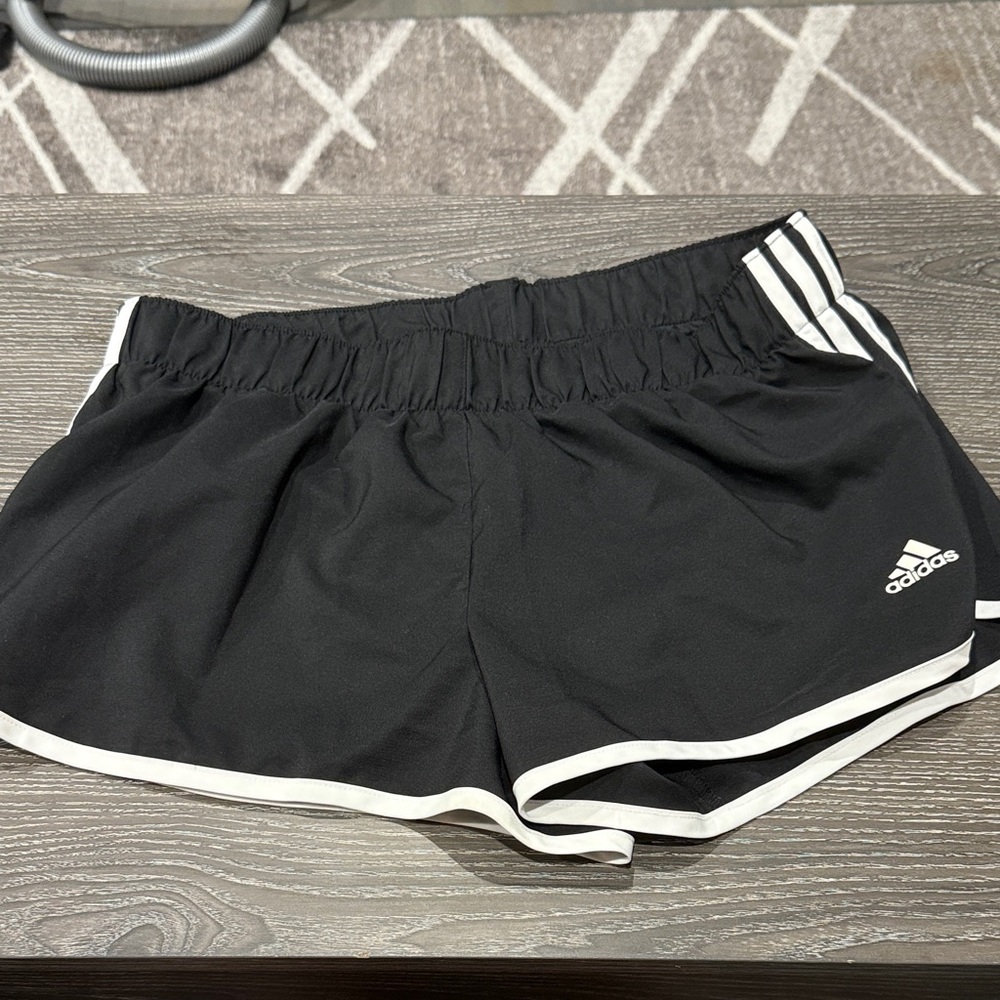 Adidas Women's Black and White Athletic Shorts